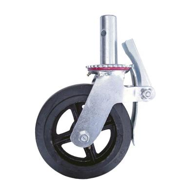 China Heavy Duty High Quality Industrial Scaffold Caster Wheel Caster Load Capacity Elastic Rubber for sale