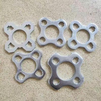 China Contemporary Scaffolding Steel Pipe Support Prop Base Plate Formwork Prop Parts for sale