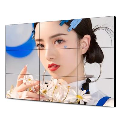 China Custom Commercial Indoor 49 55 Inch Narrow Edge Splicing Wall Mounted Advertising Display LCD TV Book Splicing Display for sale