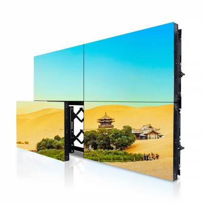 China 55 Inch 2x2 3x3 4k TV Lcd Video Wall Display Bezel Indoor Ultra Narrow Floor Standing Advertising Player Lcd Video Wall With Bracket for sale