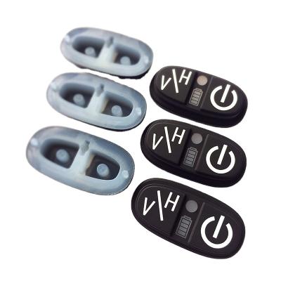 China Custom Conductive Push Pad Silicone Push Button Electronics Single Button Electronic Keypad for sale