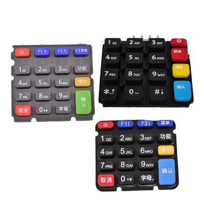 China Waterproof 4x4 Matrix Position Machine Silicone Keypad Alarm System Silicone Rubber Keypad Remote Control Button for sale