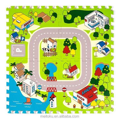 China Toy Meitoku 2014 hot sale toy traffic outside party Eva puzzle mat educational for child play for sale