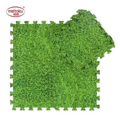 China Stain Resistant Meitoku Grass Print Foam Puzzle Mat, Eva Floor Mat, Kindergarten Floor Mat for sale