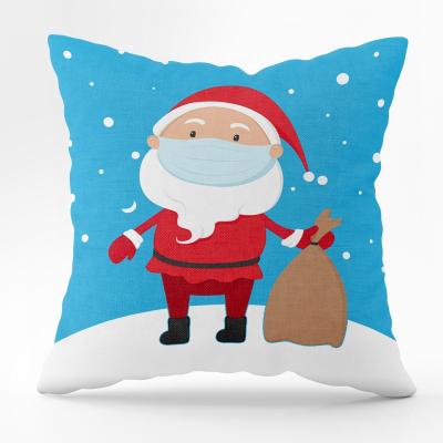 China Christmas Style Cushion Pillow Case Cotton Velvet Folded Best Seller Canvas Cushion Covers Woven for sale