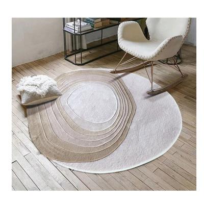 China Modern Round Shape Luxury Hotel Carpet Home High Quality Hand Made Cover for sale