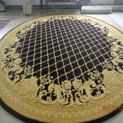 China Round Shape Modern High Quality Hand Tufted Manufacturer Wool Carpet Classic Living Room for sale