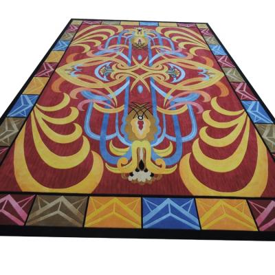 China Premium Modern Wool Rug Blanket Design Good Quality Persian Black Red Carpet for sale