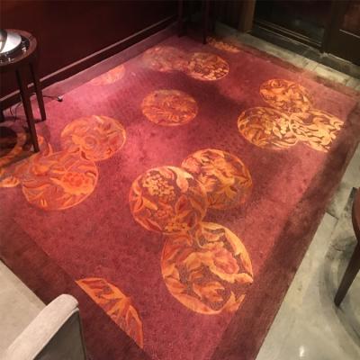 China Modern Custom Design Wall To Wall Flower 5 Star Hotel Red Carpet for sale