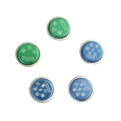 China Durable round lead seals covered with plastic and metal-gas meter gasket F023 for sale