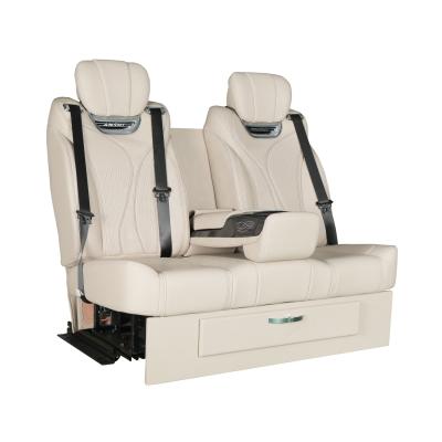 China Luxury First Class VIP Van Car Seat Electric Sliding Extended Leather Bed For MPV Conversion Minivan RV RAM 1500 Van for sale