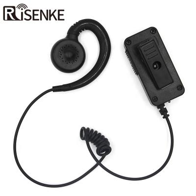 China Swivel Wireless Walkie Talkie RISENKE WBT2 C Wireless Earphone With K Adapter Headset Two Way Radio Earpiece for sale