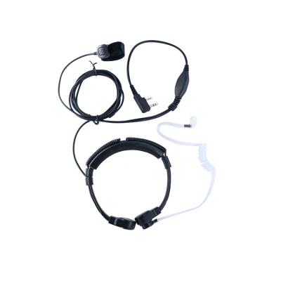 China Wired Also Throat MIC Two Way Radio Microphone Headset With Finger PTTs Tube Walkie Talkie Tactical Acoustic Earpiece for sale