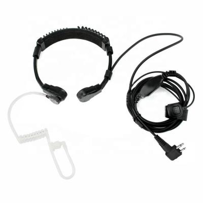 China Neck Band 2 Pin Transparent Tube Militari Throat Vibration Mic Tactic Walkie Talkie Earphone Speaker for Motorola with Microphone for sale