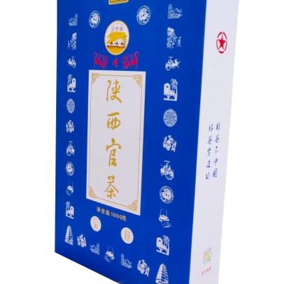 China 500 g Prensado en caja de té embalaje caliente Shaanxi oficial orgánico fermentado té de ladrillo clásico para bebida especial de salud en venta