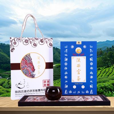 China 1000g Shaanxi Official Tea Aged Golden Flower Organic Black Tea Compressed Tea Style Weight kg 1 for Slimming Weight Loss for sale