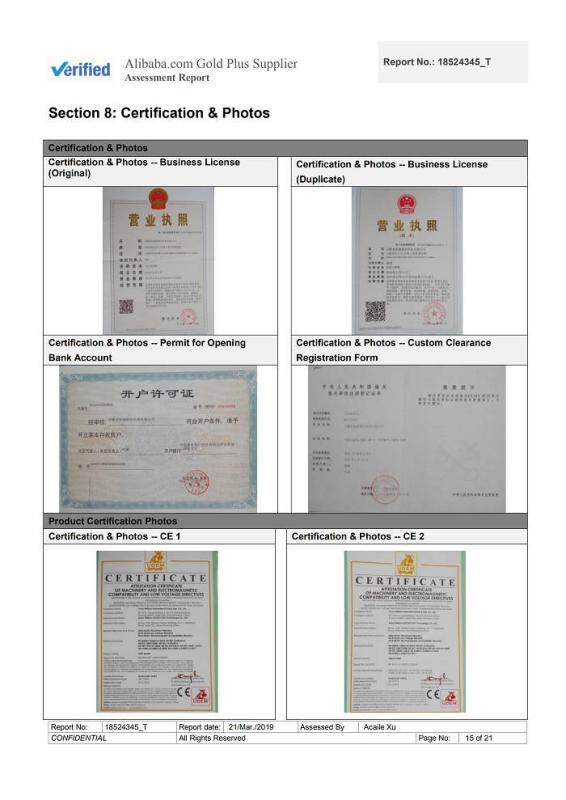 Supplier Assessment Report - Anhui William CNC Technology Co., Ltd