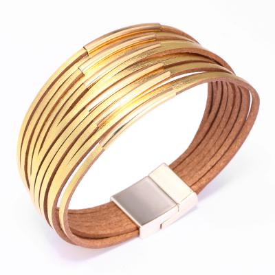 China 2022 New Youcheng Bangle Bracelet Amazon Fashion Leather Trendy Trendy Jewelry Bracelet Simple Women for sale