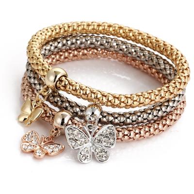 China FASHIONABLE Cube Bracelet With Diamonds Women's Elastic Chain Bracelet Set Women Fashion Bracelet Jewelry for sale