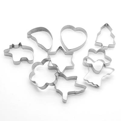 China Sustainable Holiday Style Cookie Cutter Set Stainless Steel 9pcs Vegetable Cutter for sale