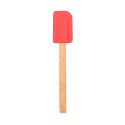 China Sustainable Customizable Red Silicon Heat Resistant Spatula 270mm For Cooking Baking for sale