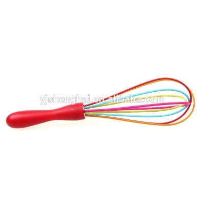 China 10 Inch Sustainable Colorful Beater / Silicone Beater Wirh PP Handle for sale