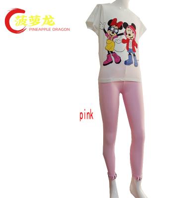 China Wholesale High Quality Pink Girls Anti-pilling China Factory Legging 100% Cotton Kids Pantyhose Rajstopy Cotton Pants Legging for sale