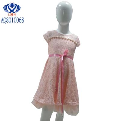 China Anti-wrinkle summer girls lace up princess Dresses Latest fashion girls dresses boutique lace floral dresses for sale