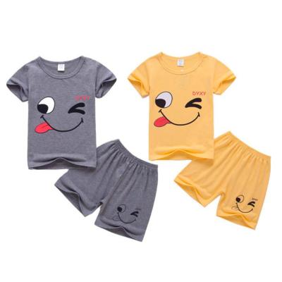 China OEM Service Casual Hot Selling 100% Cotton Pajamas Kids Pajamas 2 Pcs Girl Boys Cartoon Pajamas Sets Hot Selling Products for sale