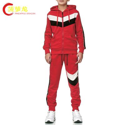 China Factory direct sale boys sports suit cotton casual tracksuit wholesale quantity opposite color zipper hoodies for sale