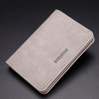 China Custom Wholesale Waterproof Men's Retro Robo Men's Card Holder Wallet Card Purse Young Men Pinch Coin Wallet for sale