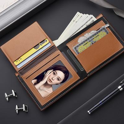 China Custom Wholesale Waterproof Men's Retro Robo Men's Card Wallet Card Purse Young Men Pinch Coin Wallet for sale