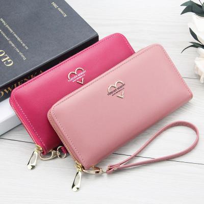 China Fashion Designer Plaid Card Holder Double Zipper Purse Women Long Case Waterproof Female Phone Pouch Wholesale for sale