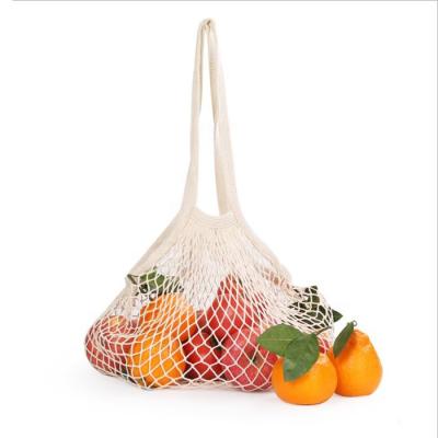 China 100% Eco-Friendly Recycle Cotton Net Eco Mesh Tote Bag For Fruits Vegetables Reusable Organic Grocery Packaging for sale