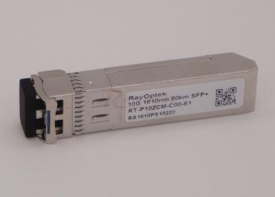 China 80km 1610nm SFP+ CWDM Fiber Transceiver 10G Ethernet LC Connector for sale