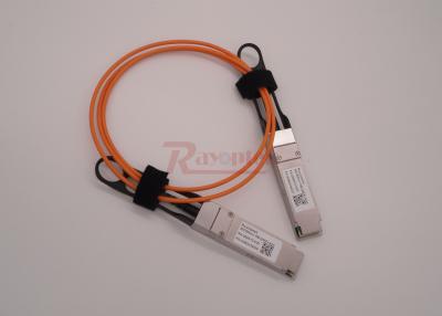 China QSFP To QSFP 40G Fiber Cable 3 Meter , 56G QSFP+ AOC Optic Cable for sale