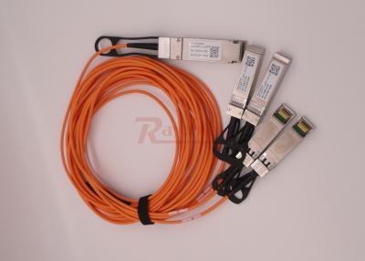 China QSFP-4SFP-9M 40G AOC Optic Cable Quad Fan-out AOC 9 Meter Length for sale