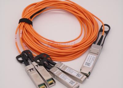 China Actieve Optische Kabel 7m AOC QSFP 4xSFP van het telecommunicatievoorzien van een netwerk 40G Te koop