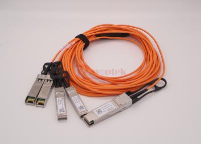 China Pluggable Vezeloptische 40G AOC QSFP+ aan 4xSFP+ Te koop