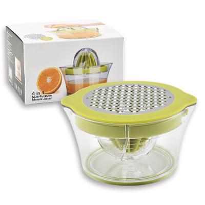 China Viable OEM 4 in 1 Hand Manual Orange Squeezer Lemon Squeezer Kitchen Vegetable Instruments Fruit Squeezer Kitchen for sale