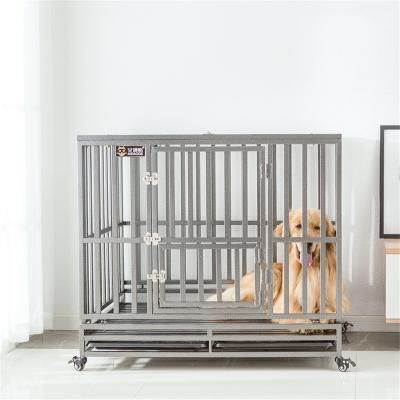 China Breathable Galvanized Solid Tube Dog Cage Dog Crate OEM For Sale for sale