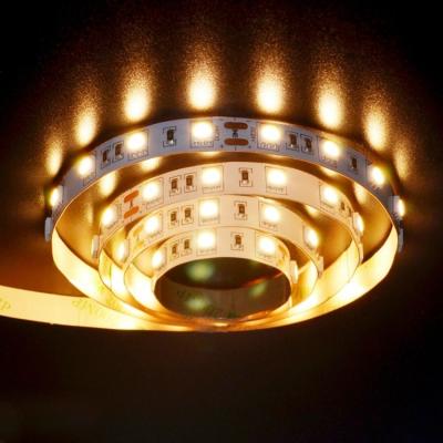 China Hotel No RF Interference Free 24V 12V SMD5050 3500K Warm White 60PCS Per Meter Non Waterproof Flexible LED Strip For Cabinet for sale