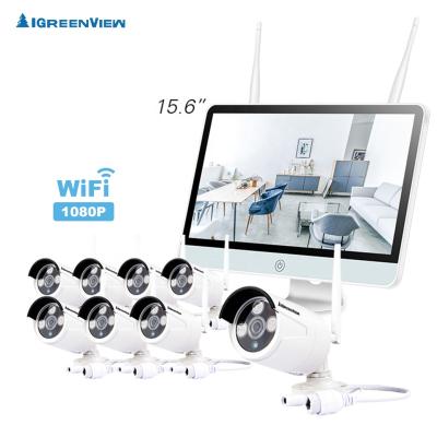 China 8CH 1080P 15.6 inch all-in-one h.264 lcd wireless security camera system nvr kit IGV-KW9804/08 for sale