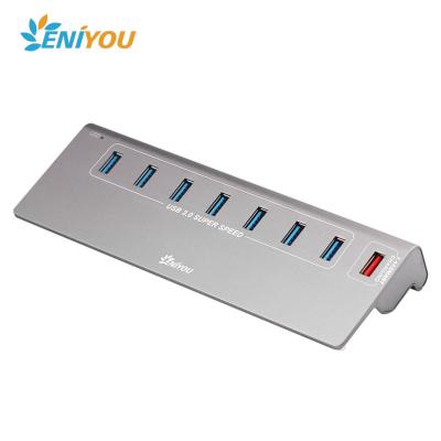 China Mobile Devices .desk Computer OEM Manufacturer Superspeed 8 USB 3.0 Port Hub With 1 Port Smart Charge for sale