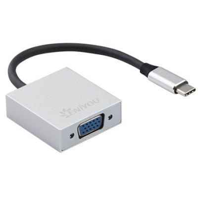 China Computer Builder Type C 3.1 to VGA Cable Adapter USB C to VGA Converter with Cable Support 1080p Mac Book Laptop for sale