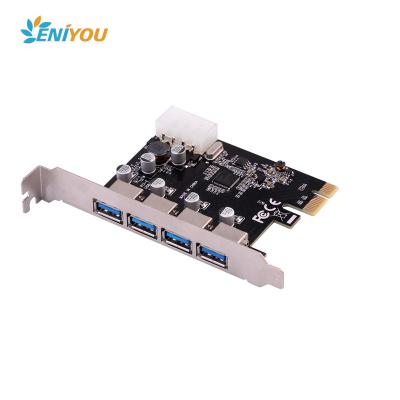 China Factory price pcie card 1 to 4 PCI express desktop expansion card with 4 USB 3.0 ports for sale