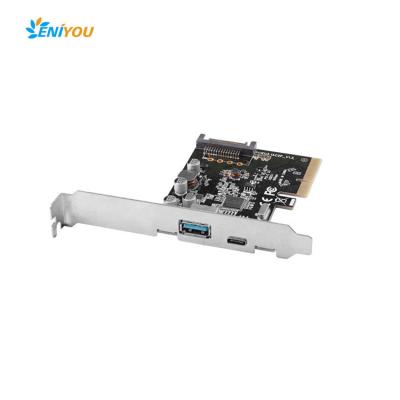 China Factory Price PCI Express Desktop High Quality Card to USB 3.0 Type-A and Type-C Gen2 10 Gbps Expansion Card USB 3.1 Hub for sale