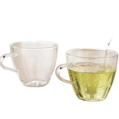 China Modern Factory direct selling creative single-layer glass with handle, juice cup, beverage cup for sale