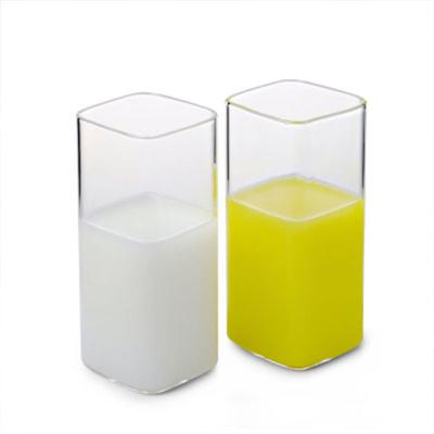 China Modern Square glass drink cups, milk cups, cola cups sold directly by the factory for sale