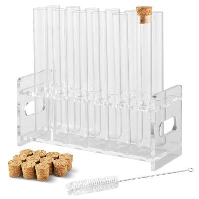 China BSCI Acrylic Factory Acrylic Test Tubes Rack Lab Supplies Display Rack Lab Test Tube Rack for sale